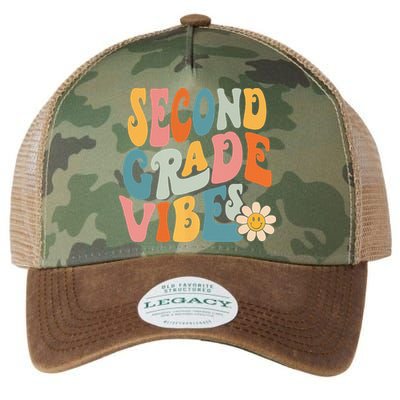 Second Grade Vibes 2nd Grade Team Retro 1st Day Of School Legacy Tie Dye Trucker Hat