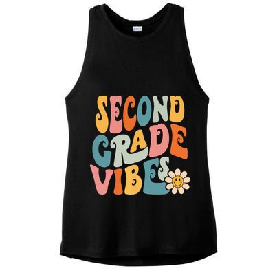 Second Grade Vibes 2nd Grade Team Retro 1st Day Of School Ladies PosiCharge Tri-Blend Wicking Tank