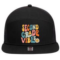 Second Grade Vibes 2nd Grade Team Retro 1st Day Of School 7 Panel Mesh Trucker Snapback Hat