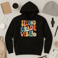 Second Grade Vibes 2nd Grade Team Retro 1st Day Of School Hoodie