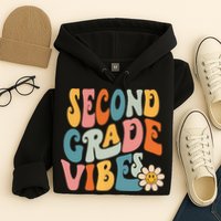Second Grade Vibes 2nd Grade Team Retro 1st Day Of School Hoodie