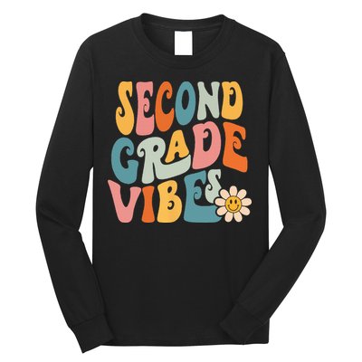 Second Grade Vibes 2nd Grade Team Retro 1st Day Of School Long Sleeve Shirt