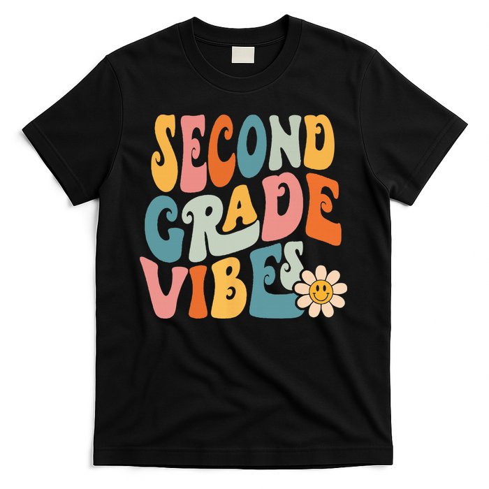 Second Grade Vibes 2nd Grade Team Retro 1st Day Of School T-Shirt