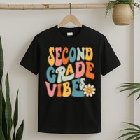 Second Grade Vibes 2nd Grade Team Retro 1st Day Of School T-Shirt