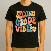 Second Grade Vibes 2nd Grade Team Retro 1st Day Of School T-Shirt
