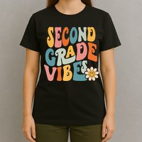 Second Grade Vibes 2nd Grade Team Retro 1st Day Of School T-Shirt