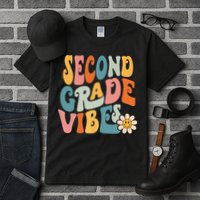 Second Grade Vibes 2nd Grade Team Retro 1st Day Of School Tall T-Shirt