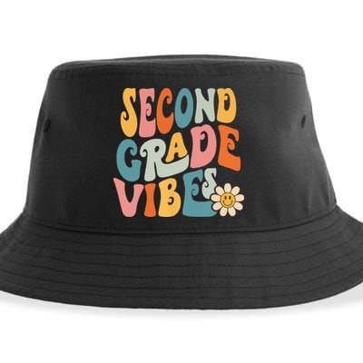Second Grade Vibes 2nd Grade Team Retro 1st Day Of School Sustainable Bucket Hat