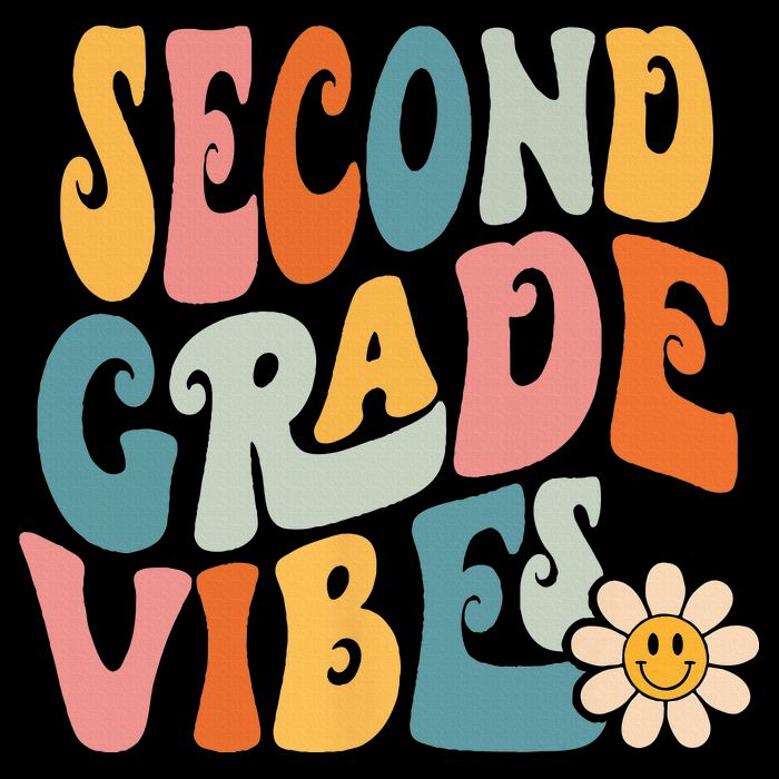 Second Grade Vibes 2nd Grade Team Retro 1st Day Of School 7-Panel Snapback Hat