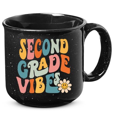 Second Grade Vibes 2nd Grade Team Retro 1st Day Of School 15oz Campfire Ceramic Mug
