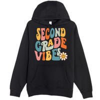 Second Grade Vibes 2nd Grade Team Retro 1st Day Of School Premium Pullover Hoodie
