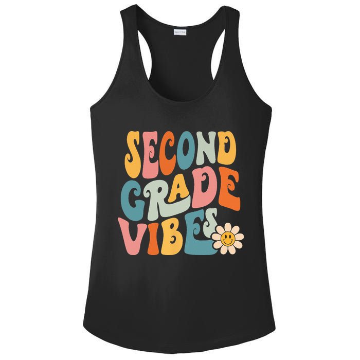 Second Grade Vibes 2nd Grade Team Retro 1st Day Of School Ladies PosiCharge Competitor Racerback Tank