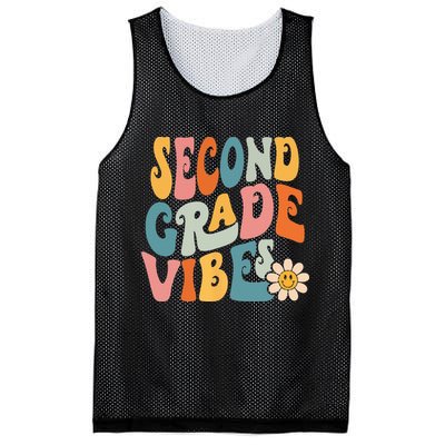 Second Grade Vibes 2nd Grade Team Retro 1st Day Of School Mesh Reversible Basketball Jersey Tank