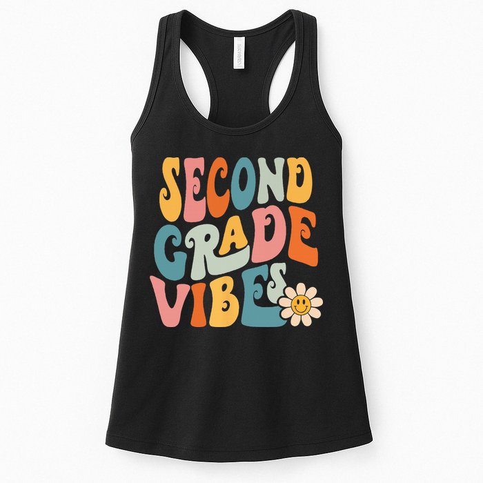 Second Grade Vibes 2nd Grade Team Retro 1st Day Of School Womens Tank Top