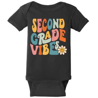 Second Grade Vibes 2nd Grade Team Retro 1st Day Of School Baby Bodysuit