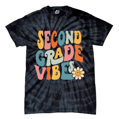 Second Grade Vibes 2nd Grade Team Retro 1st Day Of School Tie-Dye T-Shirt