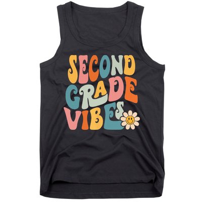 Second Grade Vibes 2nd Grade Team Retro 1st Day Of School Tank Top