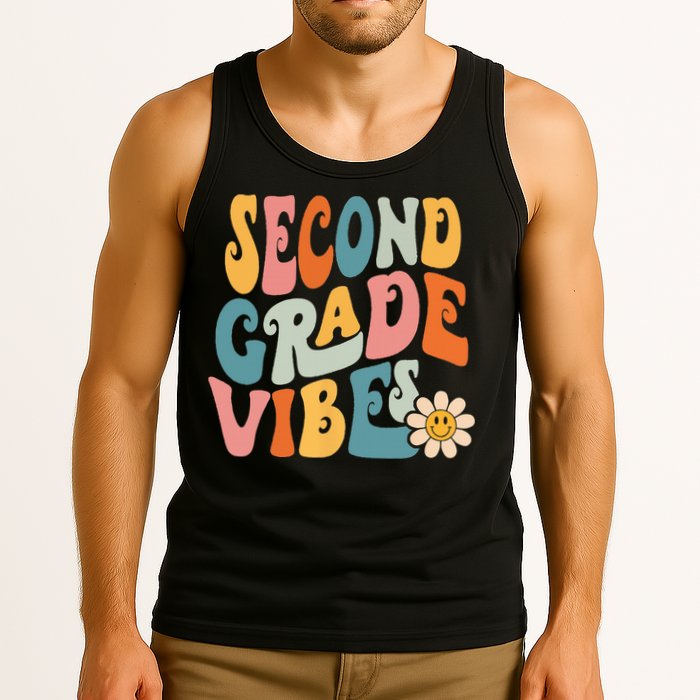 Second Grade Vibes 2nd Grade Team Retro 1st Day Of School Tank Top