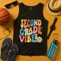 Second Grade Vibes 2nd Grade Team Retro 1st Day Of School Tank Top