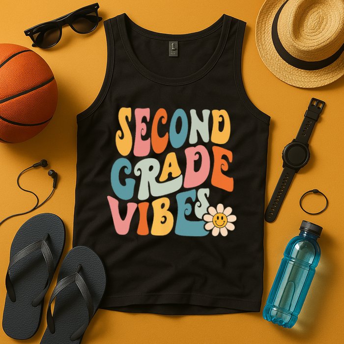 Second Grade Vibes 2nd Grade Team Retro 1st Day Of School Tank Top