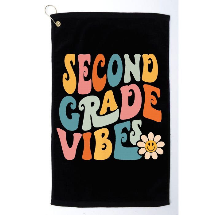 Second Grade Vibes 2nd Grade Team Retro 1st Day Of School Golf Towel