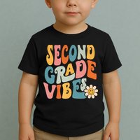 Second Grade Vibes 2nd Grade Team Retro 1st Day Of School Toddler T-Shirt