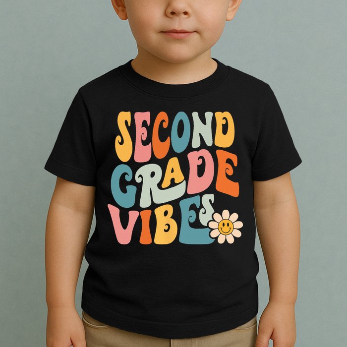 Second Grade Vibes 2nd Grade Team Retro 1st Day Of School Toddler T-Shirt