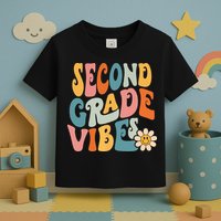 Second Grade Vibes 2nd Grade Team Retro 1st Day Of School Toddler T-Shirt
