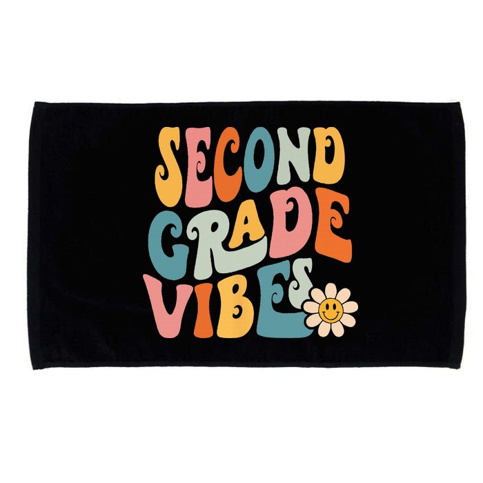Second Grade Vibes 2nd Grade Team Retro 1st Day Of School Microfiber Hand Towel