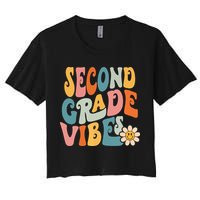 Second Grade Vibes 2nd Grade Team Retro 1st Day Of School Crop Top