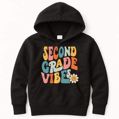 Second Grade Vibes 2nd Grade Team Retro 1st Day Of School Kids Hoodie