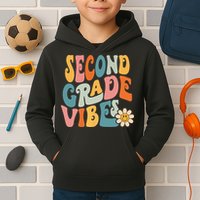 Second Grade Vibes 2nd Grade Team Retro 1st Day Of School Kids Hoodie
