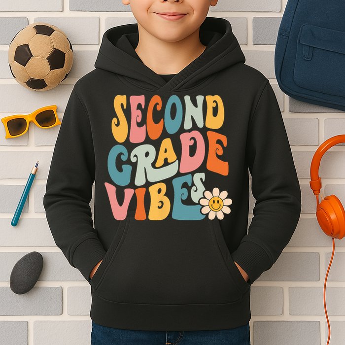 Second Grade Vibes 2nd Grade Team Retro 1st Day Of School Kids Hoodie