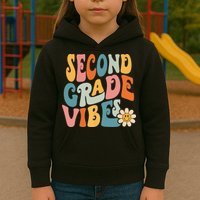 Second Grade Vibes 2nd Grade Team Retro 1st Day Of School Kids Hoodie