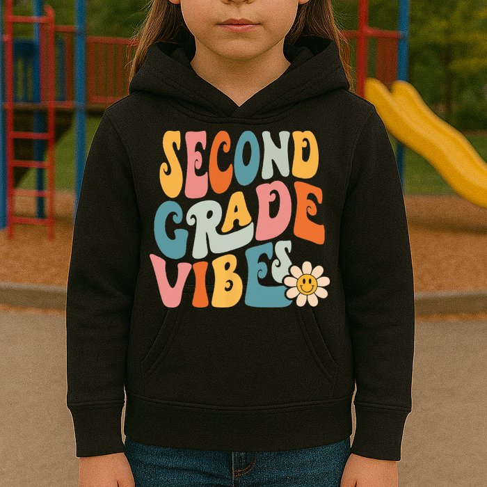 Second Grade Vibes 2nd Grade Team Retro 1st Day Of School Kids Hoodie