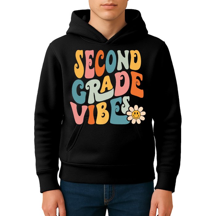 Second Grade Vibes 2nd Grade Team Retro 1st Day Of School Kids Hoodie