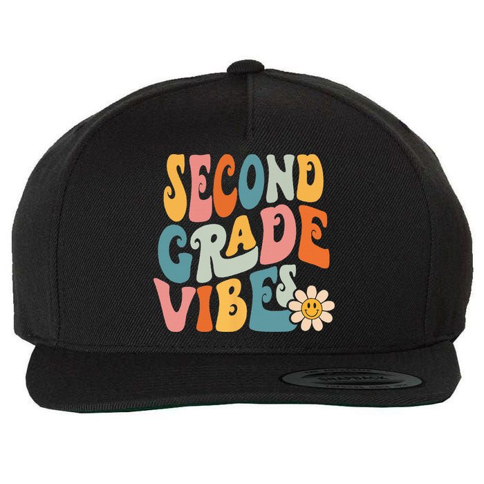 Second Grade Vibes 2nd Grade Team Retro 1st Day Of School Wool Snapback Cap