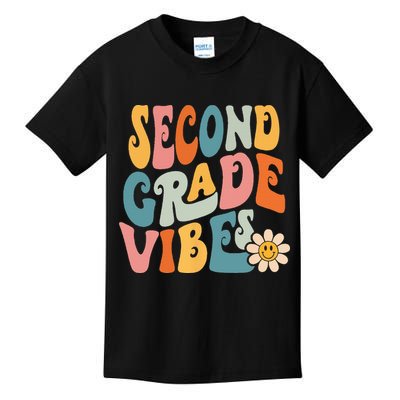 Second Grade Vibes 2nd Grade Team Retro 1st Day Of School Kids T-Shirt