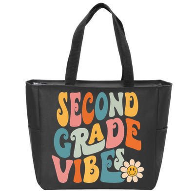 Second Grade Vibes 2nd Grade Team Retro 1st Day Of School Zip Tote Bag