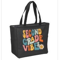 Second Grade Vibes 2nd Grade Team Retro 1st Day Of School Zip Tote Bag