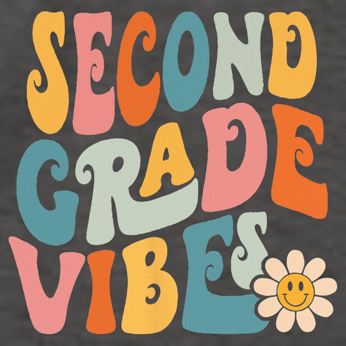 Second Grade Vibes 2nd Grade Team Retro 1st Day Of School Vector Backpack