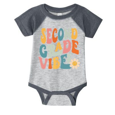 Second Grade Vibes 2nd Grade Team Retro 1st Day Of School Infant Baby Jersey Bodysuit