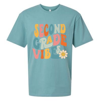 Second Grade Vibes 2nd Grade Team Retro 1st Day Of School Sueded Cloud Jersey T-Shirt