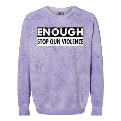 Stop Gun Violence Orange Colorblast Crewneck Sweatshirt