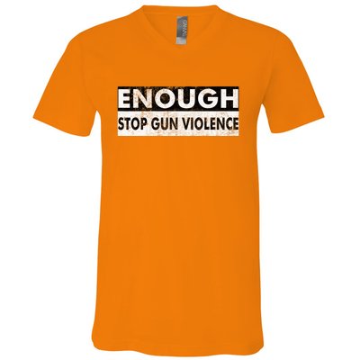 Stop Gun Violence Orange V-Neck T-Shirt