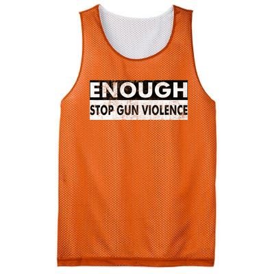 Stop Gun Violence Orange Mesh Reversible Basketball Jersey Tank