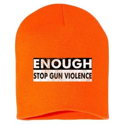 Stop Gun Violence Orange Short Acrylic Beanie