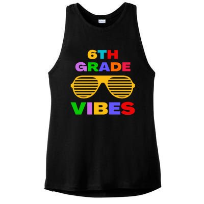 Sixth Grade Vibes First Day Of 6th Grade Kids Back To School Ladies PosiCharge Tri-Blend Wicking Tank