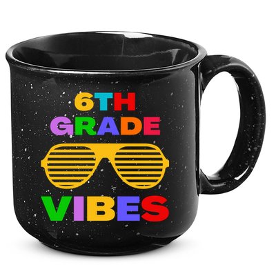 Sixth Grade Vibes First Day Of 6th Grade Kids Back To School 15oz Campfire Ceramic Mug