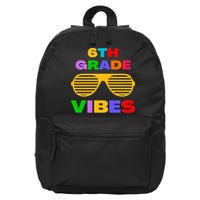 Sixth Grade Vibes First Day Of 6th Grade Kids Back To School 16 in Basic Backpack